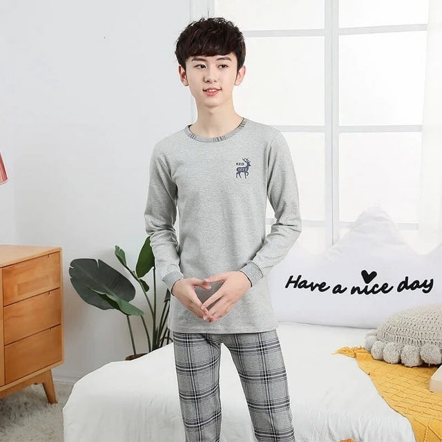 Nuevos pijamas de Navidad para niños de 12, 14, 16 y 18 años, ropa de dormir para niños grandes, pijamas de animales con oso para niños, conjunto de ropa de noche de dibujos animados para niñas