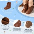 thumbnail image 5 of Meckior Baby Girls Cowboy Boots Velcro Soft Sole Non-Slip Toddler Shoes for First Walkers 6-24 Months, 5 of 7
