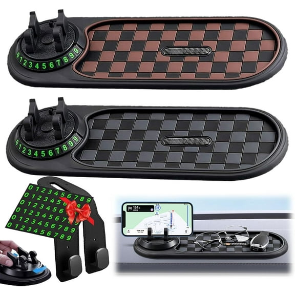 Multifunction Car Anti-Slip Mat, Anti Slip Mat for Car Dashboard, 2025 New Multifunctional Car Anti-Slip Mats with Temporary Parking Number
