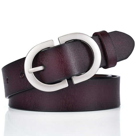 Woaeety Women Leather Belts with Pin Buckle Waist Belt for Jeans Pants Dresses