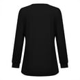 thumbnail image 5 of kpmatpey Tunic Tops for Women Crew Neck Long Sleeve Ruched Shirts Solid Color Loose Casual Fall Blouse, 5 of 5