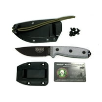 ESEE 3P-B Fixed Blade Knife Black 1095 Carbon Steel Gray G10 w/ Black Sheath Knives
