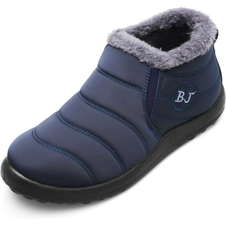 

YAZI Winter Boots for Women Slip on Men s Snow Ankle Boots Lightweight Outdoor Footwear