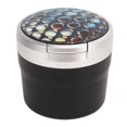 thumbnail image 1 of Portable Car Ashtray Mini Silver Edge Fire Prevention Smokeless Auto Ashtray with LED Light and Lid Honeycomb, 1 of 4
