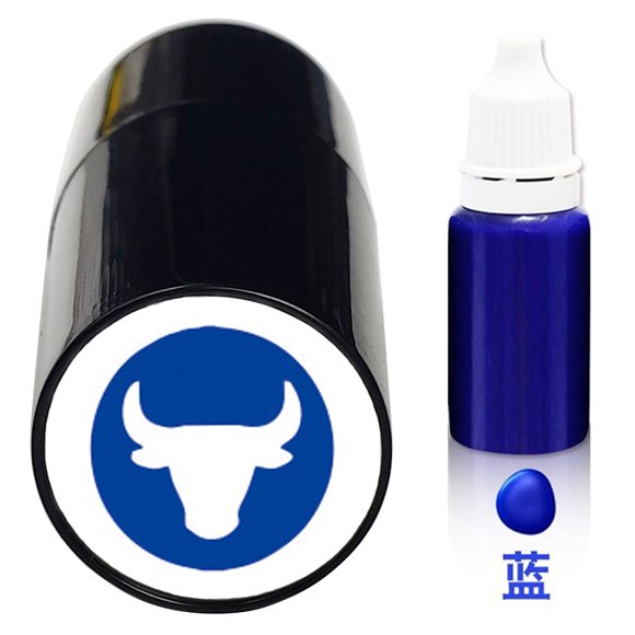 Golf Ball Stamper Stamp Marker Impression Seal Quick-dry Plastic Multicolors Golf adis Accessories Symbol Gift For Golfers Blue Bull