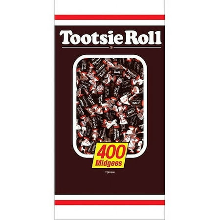 Tootsie Roll, Chewy Midgees, 43.1 oz., 400 Ct, Wrapped Candy. Peanut Free, Gluten Free. Contains Milk & Soy.