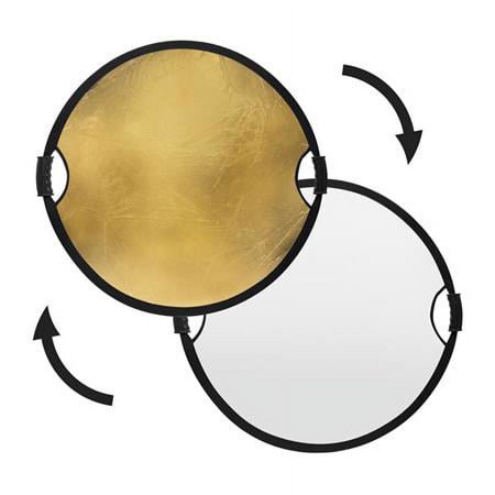 UPC: 0192223077393 | Circular Collapsible Reflector with Handles (32   Gold/White)