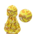 thumbnail image 3 of Yvsxxv Camouflage Print Silky Bandana, Polyester Stretch Head Wrap, Unisex Daily Hair Accessory, Yellow, 1 Pc, 3 of 6