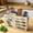 C_New#1640, variant on Wooden Utensil Caddy with Four Compartments Kitchen Organizer for Forks Spoons Knives Chopsticks Solid Natural Wood Storage Rack for Counter or Dining Table