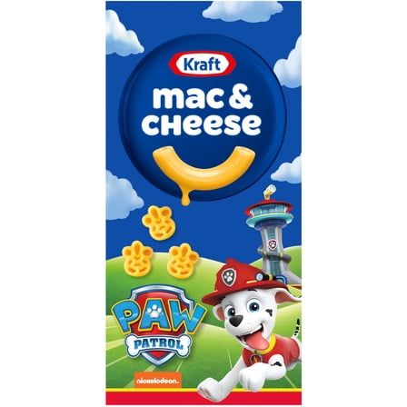 Kraft Nickelodeon Paw Patrol Mac and Cheese, 1 Box, for Easy Dinner or Dinner Sides, Original Flavor, No Artificial Flavors, Preservatives or Dyes, 5.5 oz