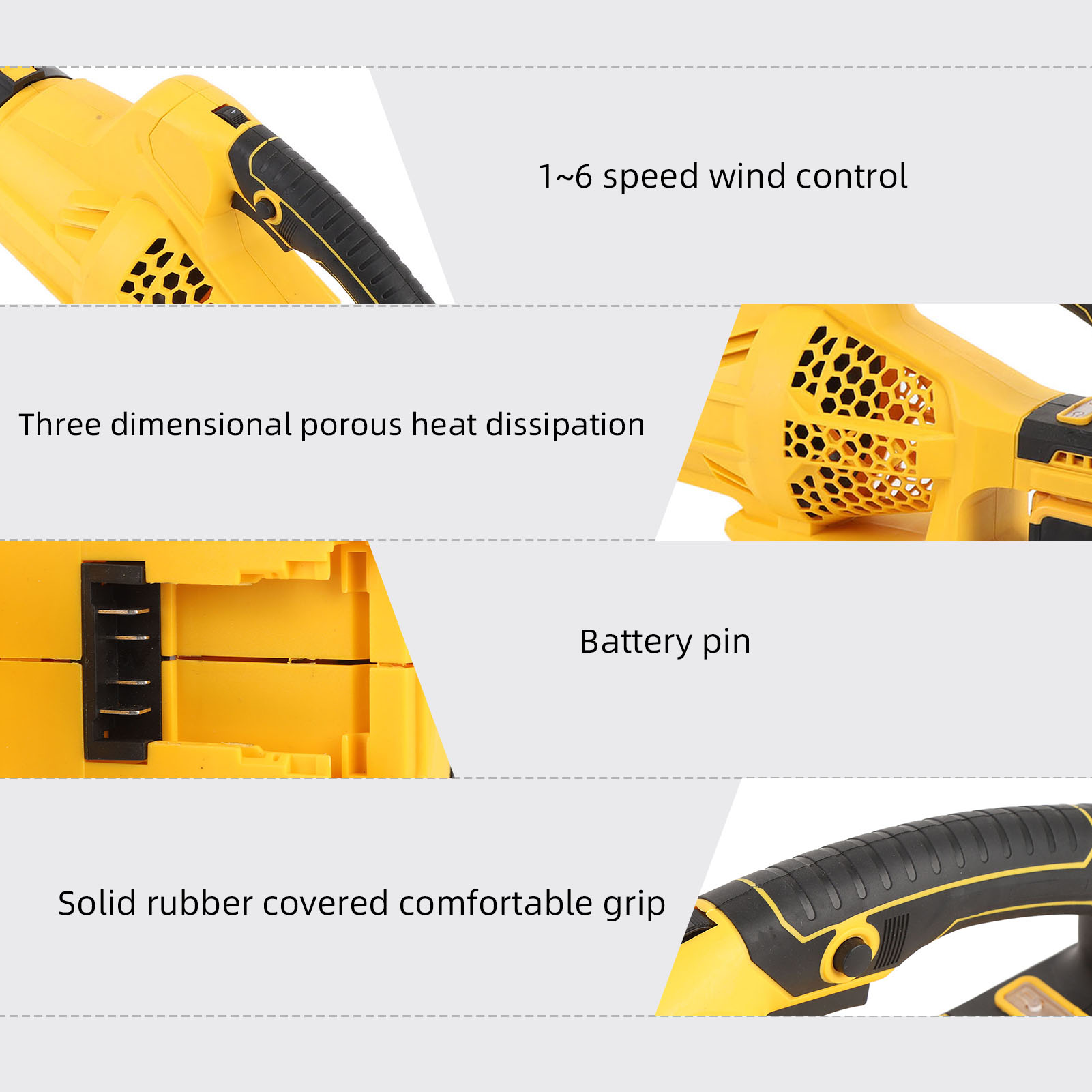 Cordless Leaf Blower 400CFM Variable Speed Battery Powered Blower with 3000mAh Battery and Charger for Lawn Yard Garden