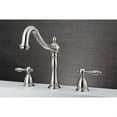thumbnail image 2 of Kingston Brass KS1348TAL Tudor Two-Handle Deck Mount Roman Tub Faucet, Brushed Nickel, 2 of 2