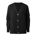 thumbnail image 3 of Cardigan Sweaters for Women 2025 Puff Sleeve Button V-Neck Knitted Sweater Jacket Coat Womens Cardigan Sweaters, 3 of 7