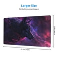 thumbnail image 2 of Rateoe Galactic Wolf Stare Print Mouse Pad - Extended Large Gaming Mousepad,Non-Slip Stitched Edge,16x29.5 Inch, 2 of 8