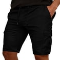 thumbnail image 2 of Dresfit Cargo Shorts Men Big and Tall Open Bottom Shorts 2026 Summer Baggy Track Carpenter Shorts Lightweight Elastic Waist Fishing Short Pants with Pockets 3XL, 2 of 4
