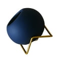thumbnail image 3 of Pot de Fleurs Rond en Céramique Bleue avec Acier Galvanisé Design Simple 2 Pcs, 3 of 8