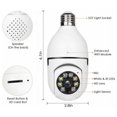thumbnail image 3 of 1 paquete de cámara de seguridad inalámbrica WiFi con bombilla, cámara de seguridad domo HD con visión nocturna, toma de pared exterior 1080P, puerto panorámico de 360 ​​grados, cámara de seguridad do, 3 of 5
