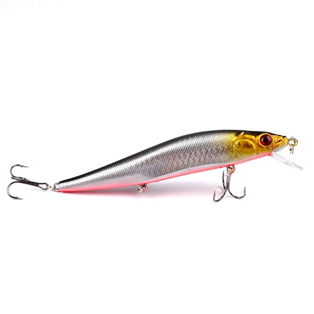 1 Uds. Señuelos de Pesca Minnow 14g/23g Crankbait Wobblers perca ojos 3D cebo duro Artificial Lucio carpa lubina flotante Swimbait Pesca Tan Jianjun unisex