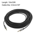 thumbnail image 3 of 3.5mm Auxiliar Cable Macho a Macho Auxiliar Audio Cable HiFi Auriculares Cable 33 Pies Nylon Trenzado para Teléfono Auriculares Altavoz Estéreo, Gris, 3 of 4