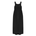 thumbnail image 4 of Hvyesh Overall Dress for Women Loose Adjutable Strap Jumper Dress Plus Size Casual Maxi Dresses with Pockets, 4 of 6