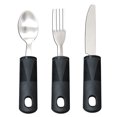 thumbnail image 2 of Juego de herramientas de ayuda alimentaria para rehabilitación con cuchillo, tenedor y cuchara, vajilla adaptable, antivibración, mango de goma de acero inoxidable para personas mayores, 2 of 5