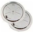 thumbnail image 1 of Grille de Ventilation Ronde, Grille d'aération 125 mm en Acier Inoxydable Conduit Moustiquaire Grille D'évacuation Air Entrant Air Evacué Ventilation Volets Réglables et Moustiquaire, 2 pièces, 1 of 5
