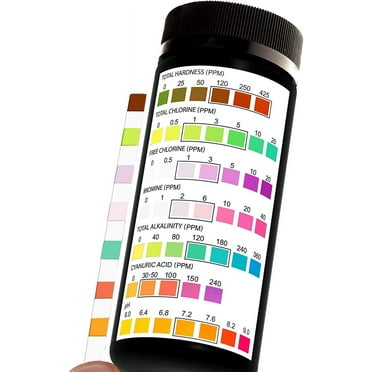 Clearance 7-Way Pool Test Strip, 100 Piece Packswimming Pool PH Test Strips