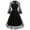 Black, variant on Cameland Women Gothic Dress with Corset Lace Swing Cocktail Dress Long Sleeve Punk Hippie Dresses Halloween Dresses