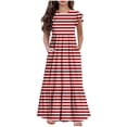 thumbnail image 1 of Liquidation d'Été! Robe Maxi pour Filles WRKEKC, Robe Décontractée d'Été pour Filles, Robe d'Été à Manches Courtes Col Rond Couleur Unie pour Filles 12-13 Ans, 1 of 7