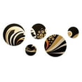 thumbnail image 2 of Designart "Golden Circular Universe V" Modern Geometric Metal Wall Art Set of 5 Piece, 2 of 5