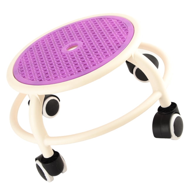 Tabouret Bas Rond à Roulettes, Tabouret de Pédicure Rotatif à 360 Degrés Repose-Pieds Robuste Tabouret Mini Mobile, Tabouret à Roulettes Universel pour Garage Salon Maison