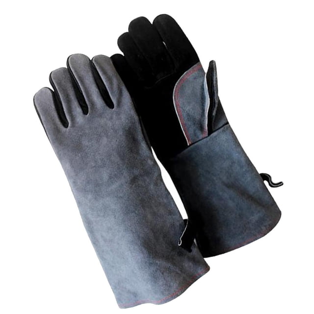 Guantes de Protección para el Trabajo CUTICAT Guantes de Soldadura Resistentes al Calor Gris Oscuro