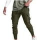 thumbnail image 1 of Ceisia Gift Men's All-Season Casual Pants - Fashionable Washed Solid Color Drawstring Elastic Waist Zipper Pocket Pants, 1 of 3