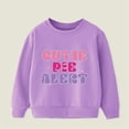 thumbnail image 5 of Boys Sweatshirt Long Sleeve Plus Warm Pullover Cute Letter Print Casual Thick Round Neck Tops Purple 4 Years-5 Years, 5 of 5