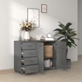 thumbnail image 3 of vidaXL Buffet Console Meuble de Rangement pour Cuisine HAMAR en Bois Massif de Pin, 3 of 6
