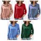 thumbnail image 3 of Camisa de las mujeres Camisa de mujer con botones de manga larga Camisas casuales de oficina Blusa suelta 1 1, 3 of 5