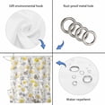 thumbnail image 5 of Yellow Grey Botanical Waterproof Fabric Shower Curtain,Spring Floral Watercolor Waterproof Fabric Shower Curtain for Bathroom Curtains Bathtubs Hotel Shower Curtains with 12 Hooks Extra Long 72x84, 5 of 8