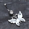 thumbnail image 2 of Marble Butterfly Belly Button Ring, 2 of 2