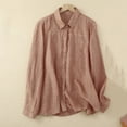 thumbnail image 2 of Hrsba Womens Long Sleeve Turndown Collar Blouse & Shirt,Womens' Tops Solid Color Collared Long Sleeve Fall Casual Wear, 2 of 5
