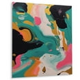 thumbnail image 2 of Designart "Abstract Serenity in Turquoise and Pink II" Abstract Shapes Metal Wall Decor, 2 of 5