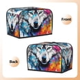 thumbnail image 3 of Rateoe Cool Colorful Wolf Pattern Toaster Covers 2 Slice Wide Slot,Bread Machine Cover,Bread Dust Cover & Fingerprint Protection,Appliance Covers, 3 of 7