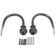 thumbnail image 1 of Juego de 2 Respaldos Decorativos MetáLicos para Cortinas, Abrazaderas para Cortinas Montadas en la Pared para Dormitorio, Sala de Estar, Oficina, Vienen con Tornillos, Negro, 1 of 1