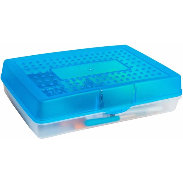 Storex Plastic Pencil Box,(12 units/pack)