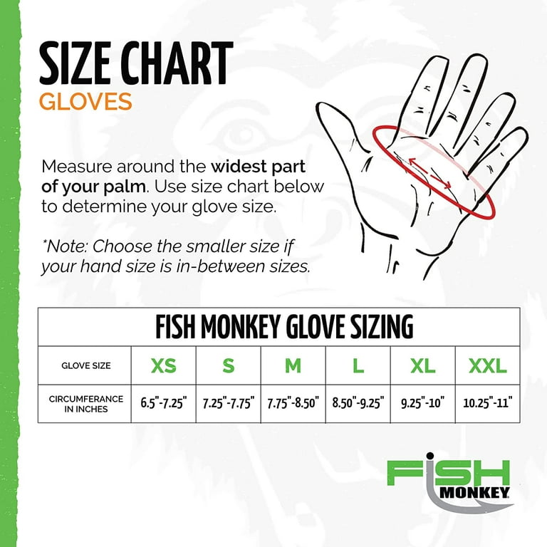 Fish Monkey Stubby Guide Glove, UPF 50+, Short Stubby cut, Quick Dry  breathable fabric, Silicone palm, Americana XL 
