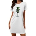 thumbnail image 4 of LIaqionyy Womens St. Patrick's Day Nightgown Short Sleeve Sleepshirt Nightshirt Soft Pajamas Dress Casual Sleepwear, 4 of 5