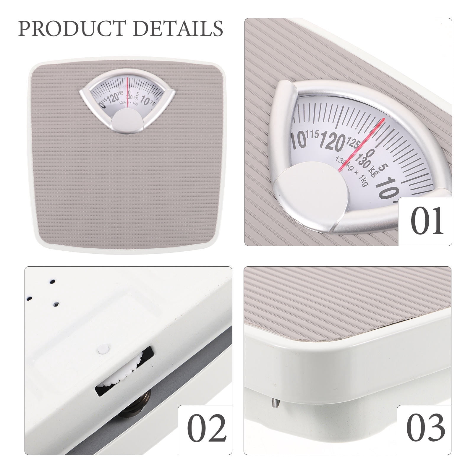 BESTOYARD Scale for Body Weight Analog Mechanical Scale Grey 1Set