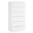 Homfa 6 Drawer White Dresser, Modern Storage for Bedroom, White