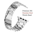 thumbnail image 3 of 2 Pack Metal Apple Watch Band for iWatch Series 8 7 6 5 4 3 2 1 SE 42mm 44mm 45mm Stainless Steel Link Bracelet Strap with TPU Cover Case, 3 of 8