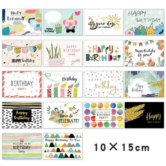 72 Pack Greeting Card Eco Friendly Unique Birthday Cards Large Happy Birthday Cards Set for Adults and Kids Writing
