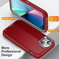 thumbnail image 3 of Rugged Case for iPhone 11, Heavy Duty Hybrid PC + TPU Military Grade Shockproof Cover, Non-Slip Strip Lens Protection Soft Rubber Lining Case for iPhone 11 6.1 inch,Red, 3 of 6